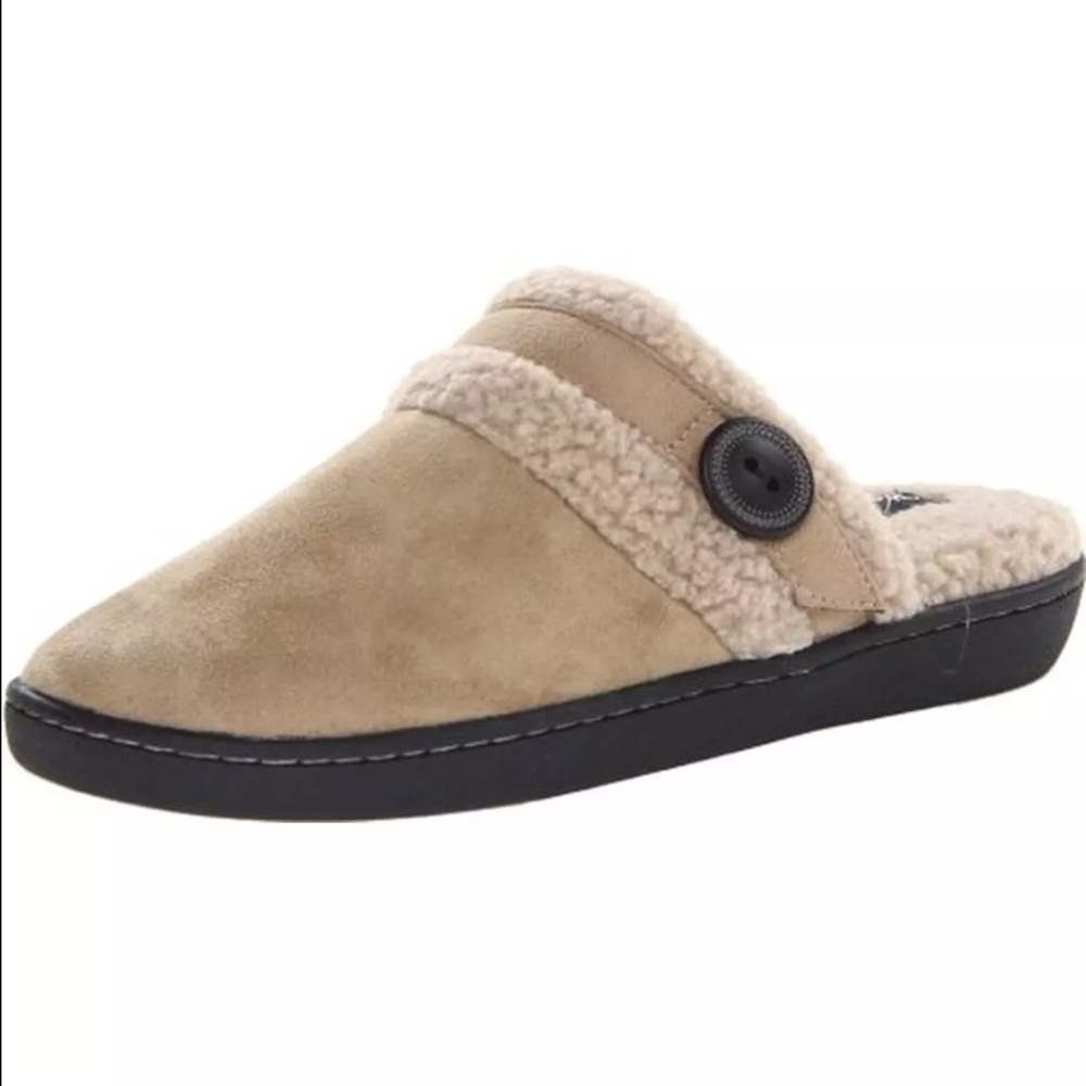 Woolrich Sz 6 Beige Microsuede Mule Slippers! NEW!